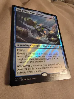 BRAND NEW Magic The Gathering: Ray Fillet, Wave Warrior (Surge Foil) TMNT - Image 2