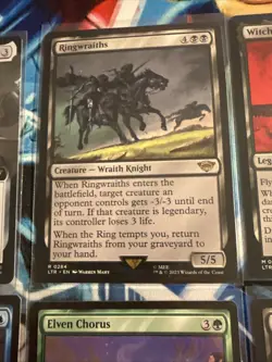 Mithril coat (borderless) + Lot Of 7 LOTR MTG Witch King, Ringwraiths - Image 3