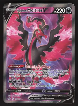 Galarian Moltres V 176/198 Pokemon TCG Chilling Reign NM - Image 1