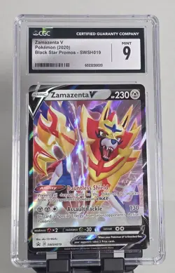 Zamazenta V Crown Zenith 098/159 Holo Ultra Rare CGC 9 Pokemon TCG 2023 - Image 2