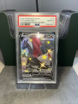 Pokemon TCG Charizard v Champions Path Full Art Secret Rare Card 079/073 PSA 10 - Image 1