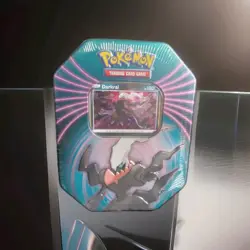Pokemon TCG 2021 Mighty Mysterious Tin/Knockout Tin Darkrai Factory Sealed Mint - Image 1