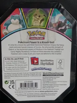 Pokemon TCG 2021 Mighty Mysterious Tin/Knockout Tin Darkrai Factory Sealed Mint - Image 2