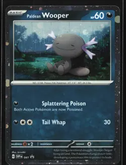 Pokemon Paldean Wooper SVP 041 Scarlet & Violet Cosmos Holo Black Star Pormo NM - Image 1