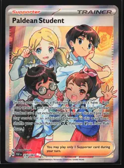 Pokemon Paldean Student 230/091 Paldean Fates Ultra Rare Full Art Holo NM - Image 1