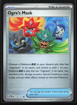Pokemon Orge's Mask (Poke Ball) 118/131 Prismatic Evolutions Reverse Holo NM - Image 1
