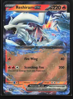 Pokemon Reshiram ex 030/159 Journey Together Double Rare Holo NM - Image 1