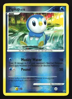Pokemon Piplup 85/127 Platinum Reverse Holo Common LP - Image 1