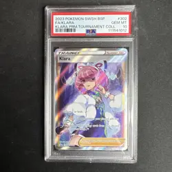 PSA 10 Klara SWSH302 Promo Full Art Trainer Pokemon Card English 2023 - Image 1
