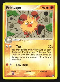 Pokemon Primeape 28/112 EX FireRed & LeafGreen Regular Rare LP - Image 1