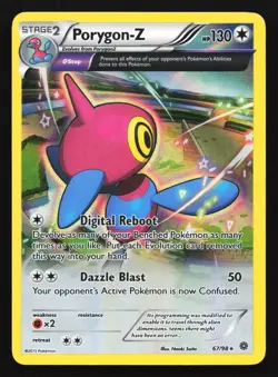 Pokemon Porygon-Z 67/98 Ancient Origins Holo Rare LP - Image 1