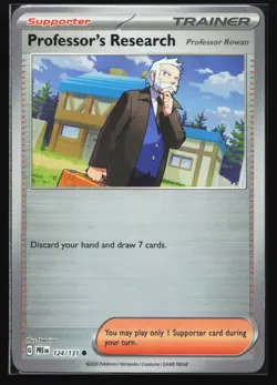 Pokemon Professor's Research 124/131 Prismatic Evolutions Poke Ball Reverse Holo - Image 1