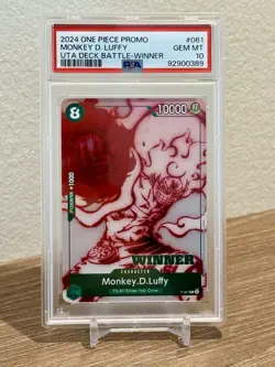 PSA 10 MONKEY D. LUFFY 061 2024 ONE PIECE PROMOS | UTA DECK BATTLE-WINNER - Image 1
