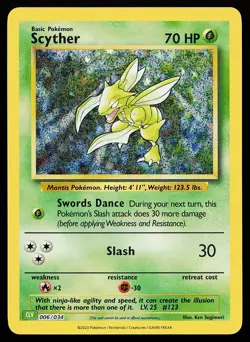 Scyther 006/034 Holo CLV Trading Card Game Classic Pokemon Card - Image 1