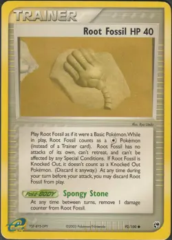 Root Fossil 92/100 EX Sandstorm e-Reader NonHolo Pokemon Card | LP - Image 1