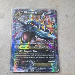 Pokemon M Sharpedo EX Mega Promo Holo Beast Card XY XY200 210 HP Torpedo Strike - Image 1