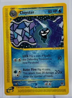 Cloyster 42/165 Rare Expedition Non Holo Pokemon Card NM - Image 1