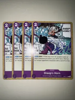 Op01-117 Sheep’s Horn X4 Playset One Piece Card Game English TCG - Image 1