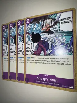 Op01-117 Sheep’s Horn X4 Playset One Piece Card Game English TCG - Image 3