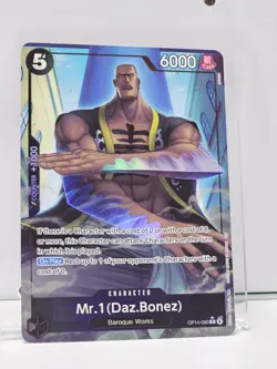 Bandai One Piece CCG Mr.1 (Daz.Bonez) OP14-090 Foil Character Card 6000 HP - Image 2
