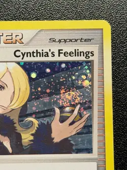 Cynthia’s Feelings 131/146 Holo Supporter Pokemon Card Legends Awakened SWIRL - Image 3