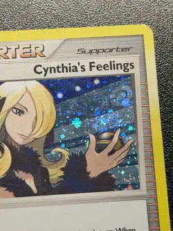 Cynthia’s Feelings 131/146 Holo Supporter Pokemon Card Legends Awakened SWIRL - Image 4