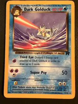 Pokemon TCG Dark Golduck 37/82 Team Rocket WOTC LP - Image 1
