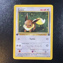 Pokemon Eevee 55/82 Team Rocket 1st Edition Common LP Basic Regular WOTC English - Image 1