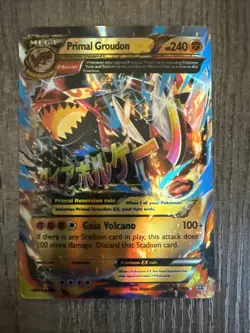 Pokemon Primal Groudon EX Full Art Ultra Rare Holo Card XY Primal Clash 86/160 - Image 1