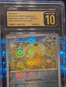 💎🔥 Psyduck 054/165 Certified Pristine 10 Graded Pokemon 151 Reverse Holo 🔥 💥 - Image 4