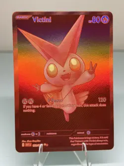 Pokemon TCG Victini EX White Flare Black Bolt 172/086 English Full Art Red Holo - Image 1