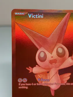 Pokemon TCG Victini EX White Flare Black Bolt 172/086 English Full Art Red Holo - Image 3