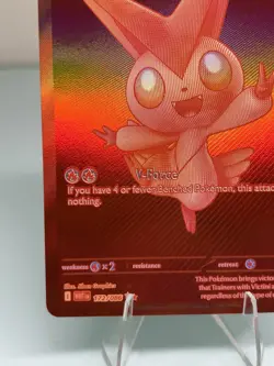 Pokemon TCG Victini EX White Flare Black Bolt 172/086 English Full Art Red Holo - Image 5