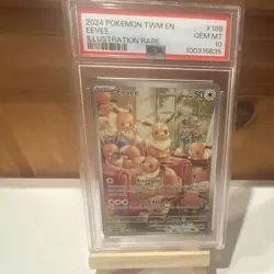 Pokemon Eevee Illustration Rare PSA 10 Holo 188/167 Twilight Masquerade 2024 - Image 2