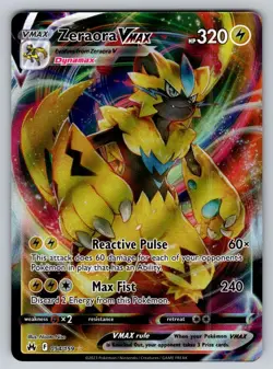 Zeraora VMAX Holo Rare 2023 Pokemon Sword & Shield Crown Zenith #054/159 - Image 1