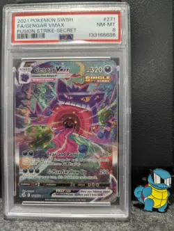 PSA 8 Gengar VMAX 271/264 Fusion Strike Alternate Art Secret Rare POKEMON - Image 1