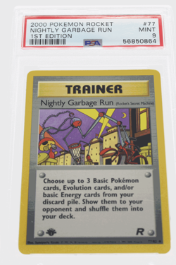 PSA 9 MINT 2000 Pokemon Team Rocket #77 Nightly Garbage Run 1st Edition !!! - Image 1