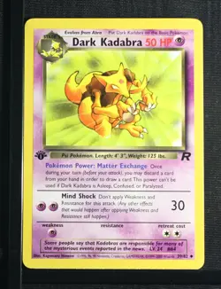 PSA 9 MINT 2000 Pokemon Team Rocket #39 Dark Kadabra 1st Edition !!! - Image 3