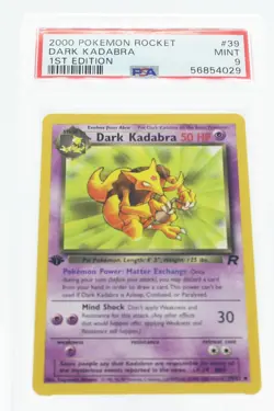 PSA 9 MINT 2000 Pokemon Team Rocket #39 Dark Kadabra 1st Edition !!! - Image 1