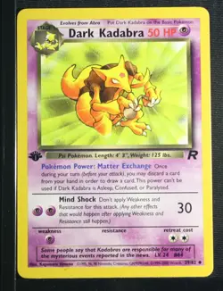 PSA 9 MINT 2000 Pokemon Team Rocket #39 Dark Kadabra 1st Edition !!! - Image 3
