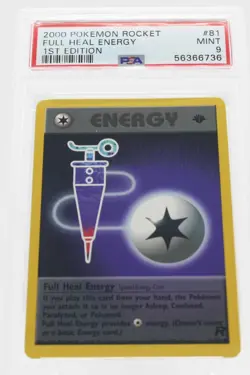 PSA 9 MINT 2000 Pokemon Team Rocket #81 Full Heal Energy 1st Edition !!! - Image 1