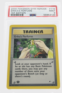 PSA 9 MINT 2000 Pokemon Gym Heroes #110 Erika's Perfume 1st Edition !!! - Image 1