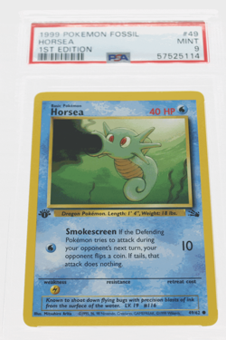 PSA 9 MINT 1999 Pokemon Fossil #49 Horsea 1st Edition !!! - Image 1