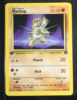 PSA 9 MINT 2000 Pokemon Team Rocket #59 Machop 1st Edition !!! - Image 3
