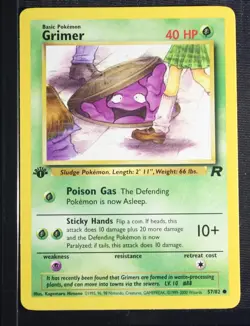 PSA 9 MINT 2000 Pokemon Team Rocket #57 Grimer 1st Edition !!! - Image 3