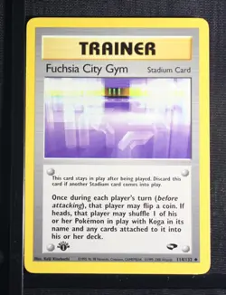 PSA 9 MINT 2000 Pokemon Gym Challenge #114 Fuchsia City Gym 1st Edition !!! - Image 3