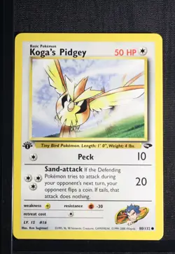 PSA 9 MINT 2000 Pokemon Gym Challenge #80 Koga's Pidgey 1st Edition !!! - Image 3