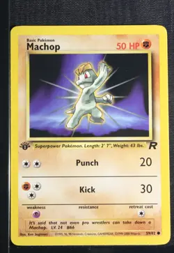 PSA 9 MINT 2000 Pokemon Team Rocket #59 Machop 1st Edition !!! - Image 3