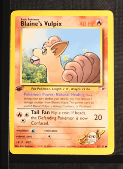 PSA 9 MINT 2000 Pokemon Gym Heroes #65 Blaine's Vulpix 1st Edition !!! - Image 3
