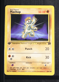 PSA 9 MINT 2000 Pokemon Team Rocket #59 Machop 1st Edition !!! - Image 3